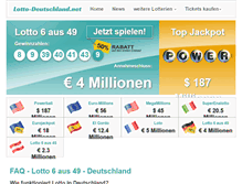 Tablet Screenshot of lotto-deutschland.net